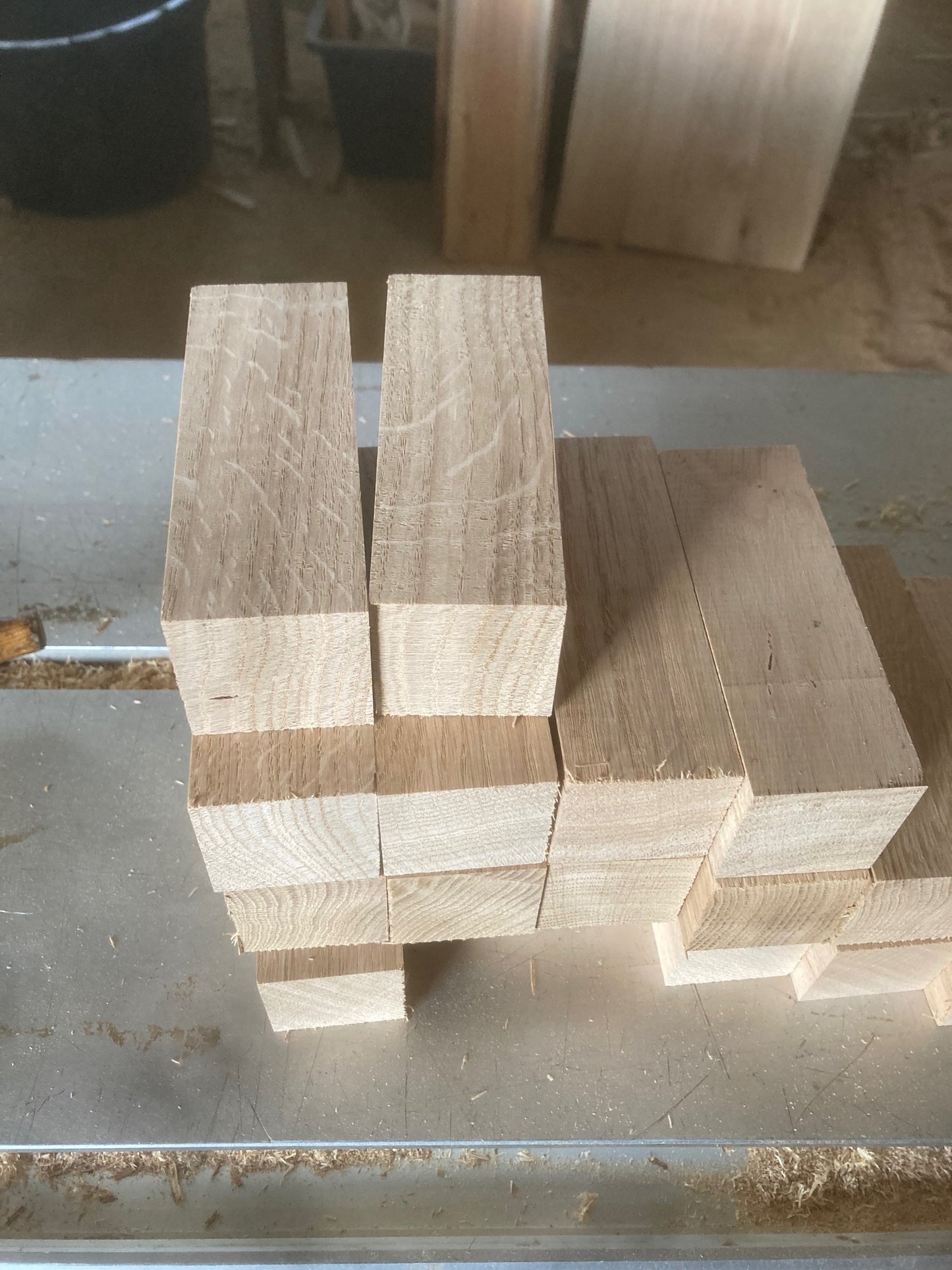 Eichenkanthölzer, Hell, 10x3x3 cm