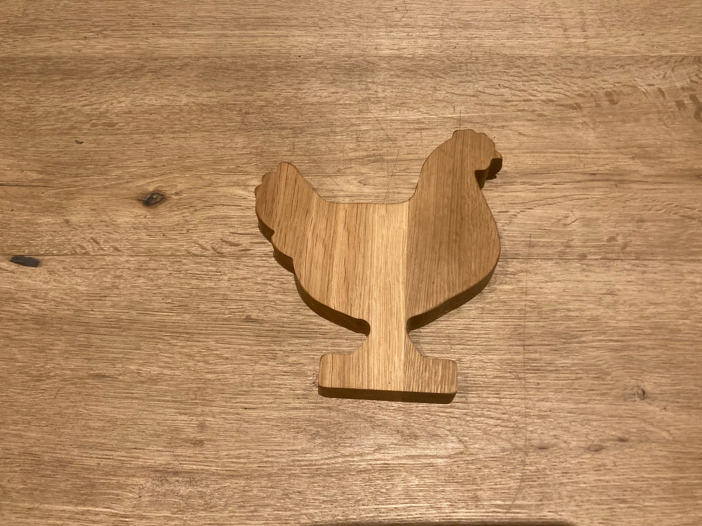 Deko aus Holz, Huhn, CNC gefräst, Holzhuhn, Eiche