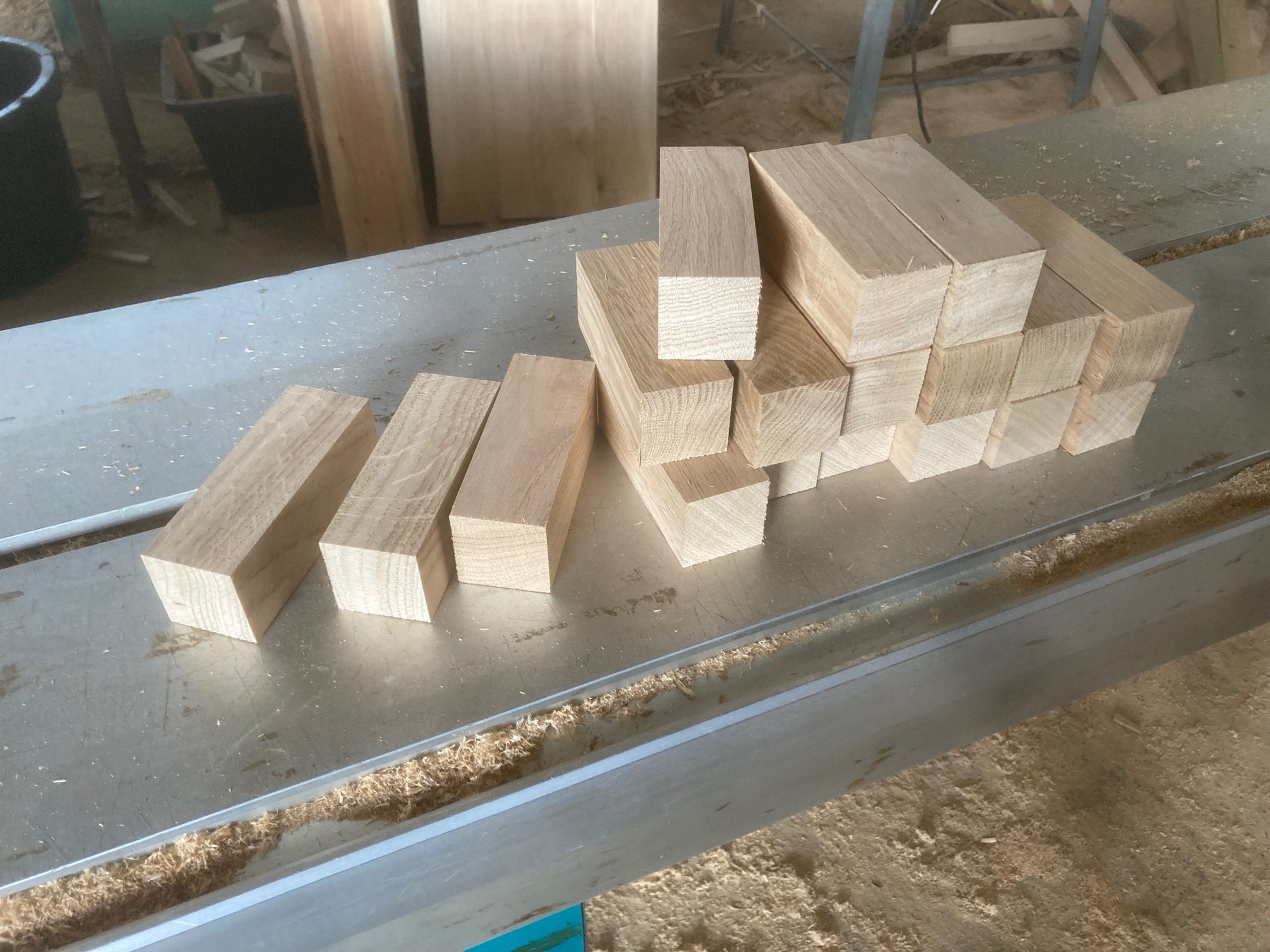 Eichenkanthölzer, Hell, 10x3x3 cm