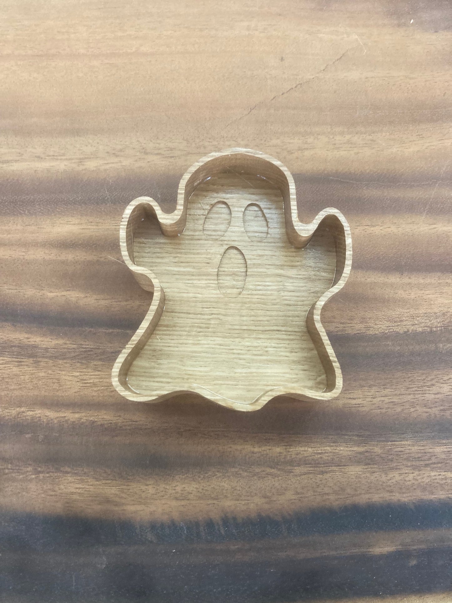 Schale "Gespenst" für Halloween, Eiche, geölt