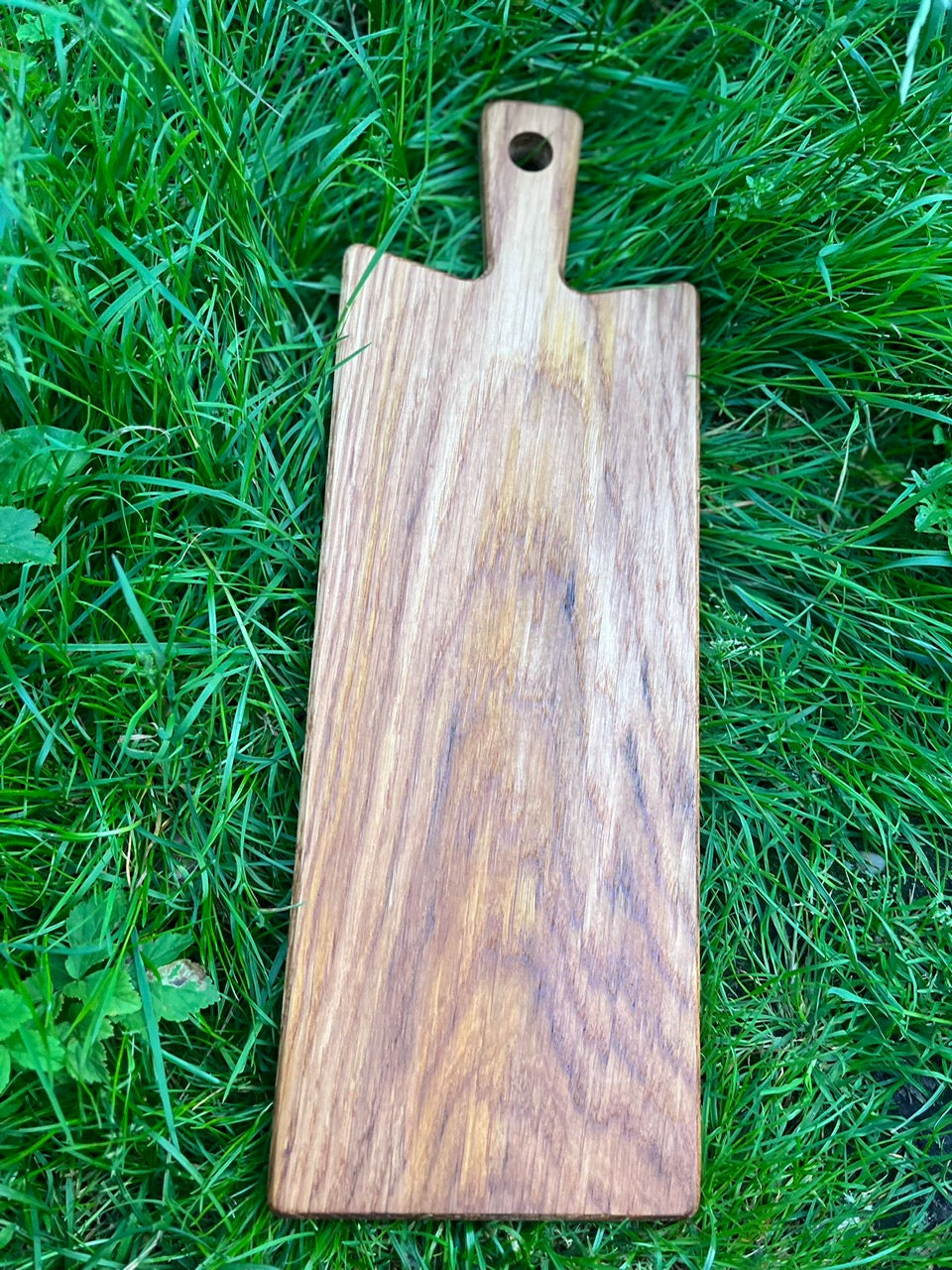 Schneidebrett, Eiche, CNC-gefräst, 45x17x2 cm, geschliffen, geölt