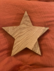 Stern, Dekostern, Eichenholz, geölt
