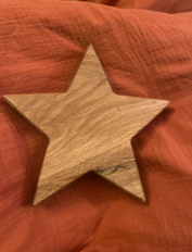 Stern, Dekostern, Eichenholz, geölt